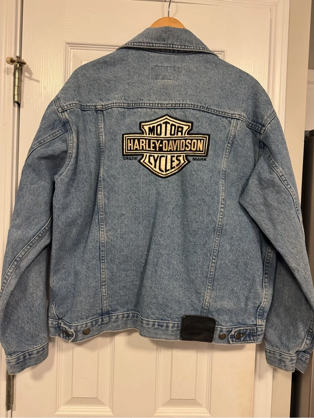 Harley-Davidson Light Blue Denim Jacket with Back Patch